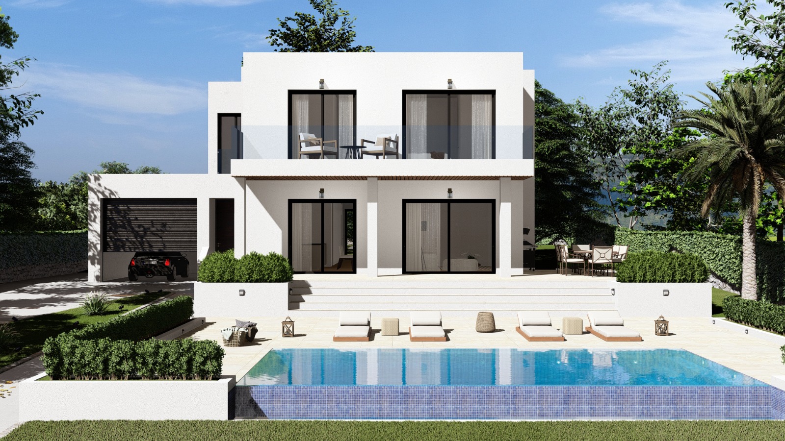 Santa Ponsa: Schöne moderne Villa in zentraler Lage mit 5 Schlafzimmern &#038; Pool zu verkaufen