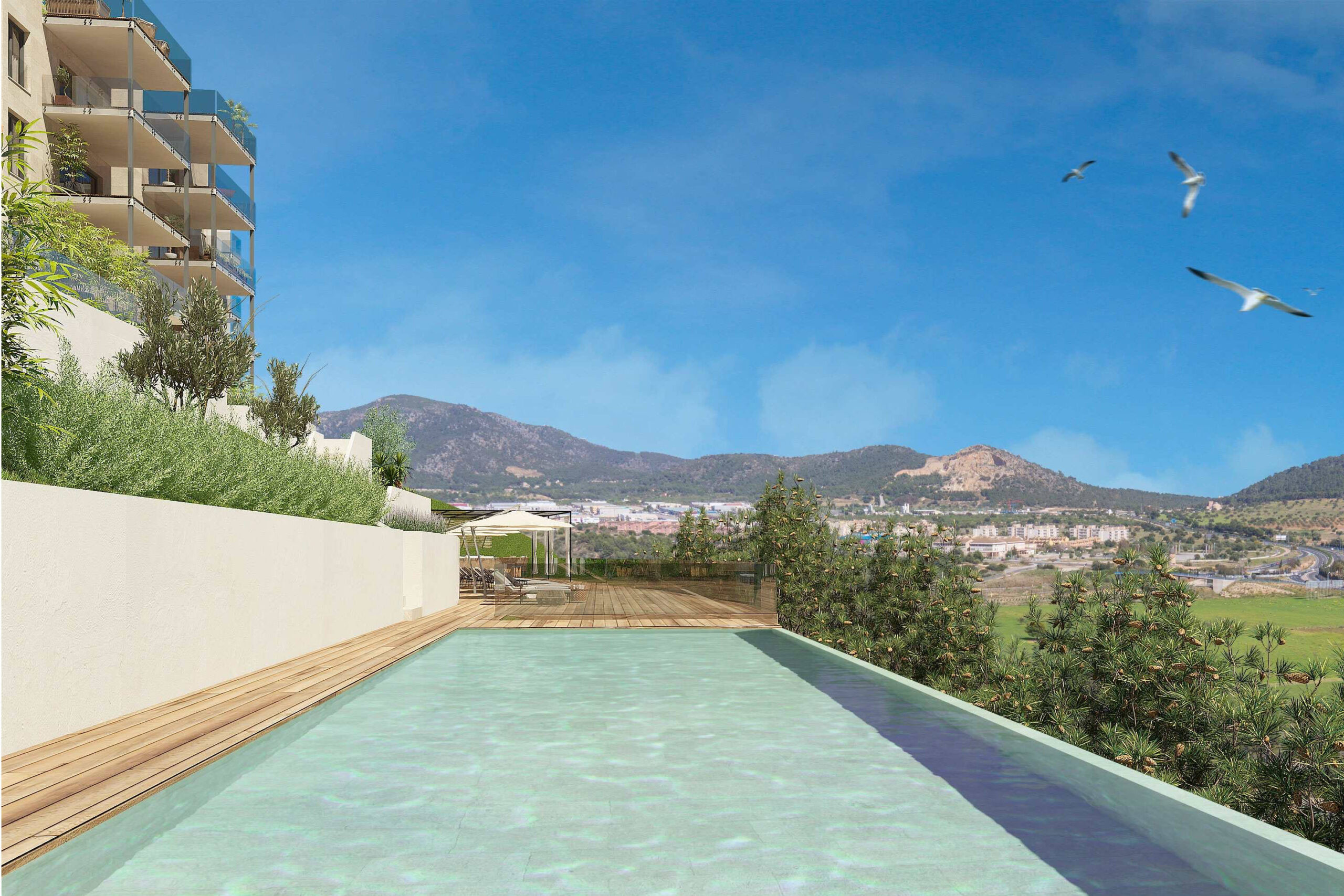 Santa Ponsa: Elegantes Apartment in exklusive Neubauanlage über dem Strand