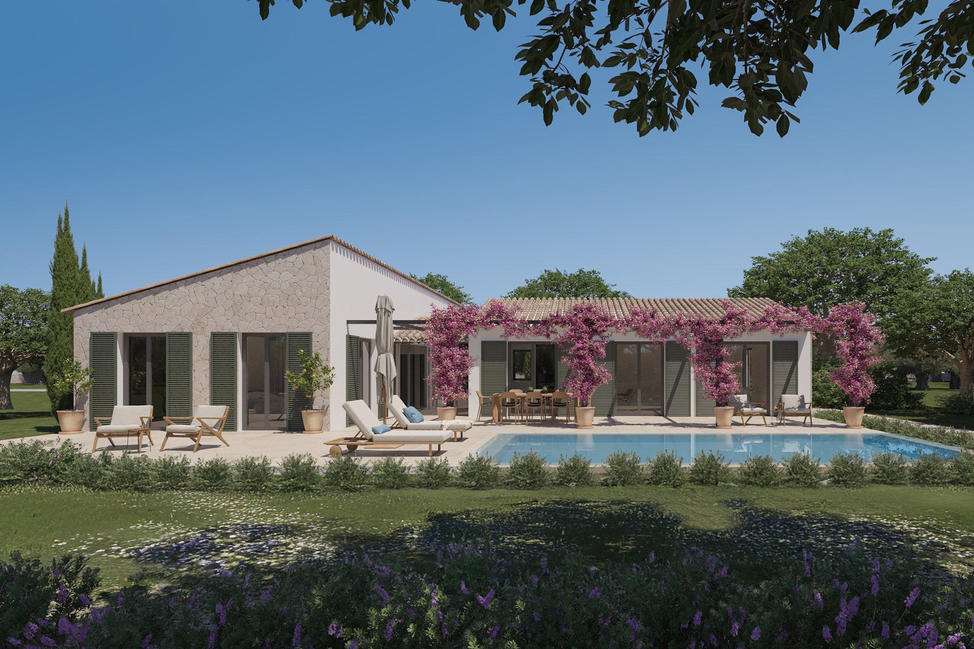 14.200 m2 Grundstück in Santa Maria mit Baugenehmigung für eine Finca mit 3 Schlafzimmern zu verkaufen