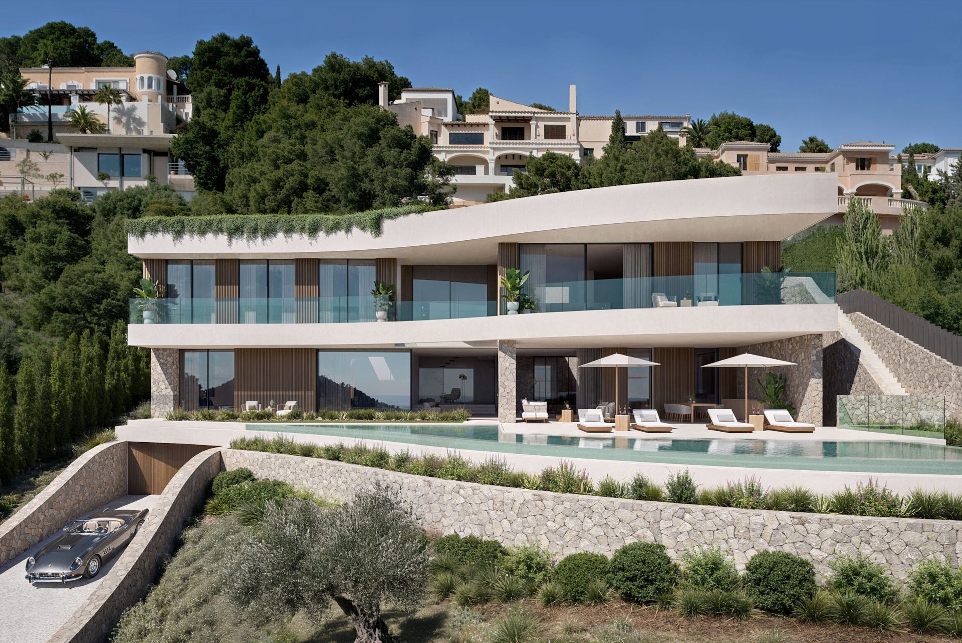 Grundstück mit eingereichter Baulizenz für eine Luxusvilla mit spektakulärem Meerblick in , Port Andratx
